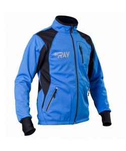 Куртка разминочная RAY WS модель STAR (UNI) синий/черный синий шов