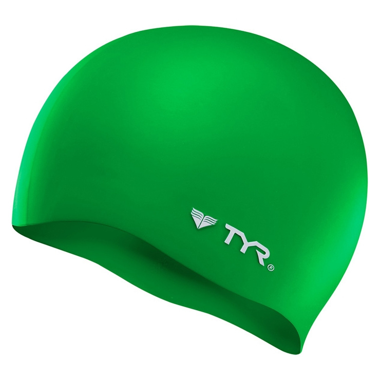 Шапочка плавательная TYR Wrinkle Free Silicone Cap (O/S, 310 Зеленый)	 фото 1