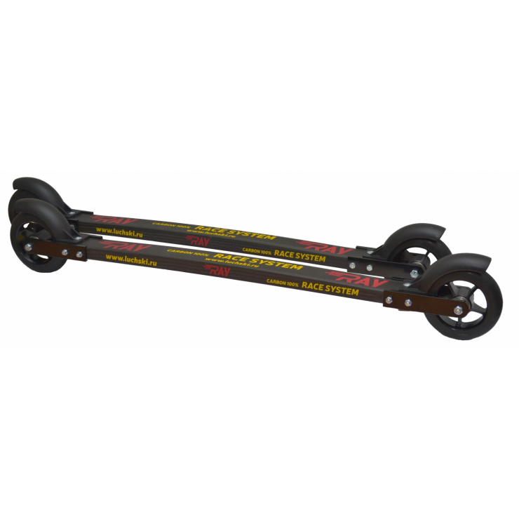 Лыжероллеры коньковые RAY Сarbon Skate колесо каучук (№3) 100х24 мм, средняя скорость рез с коробкой фото 1