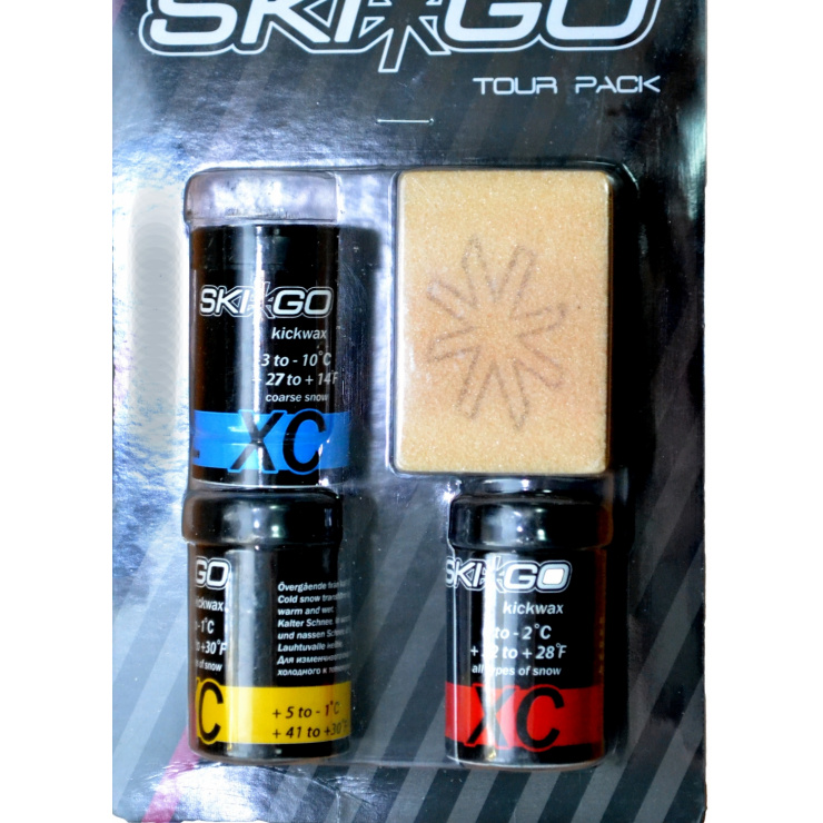 Набор SkiGo TOUR3 твердых мази XC Blue -3°/-10°C, XC Red 0°/-2°C, XC Yellow +5°/-1°C. и синтетическа фото 1