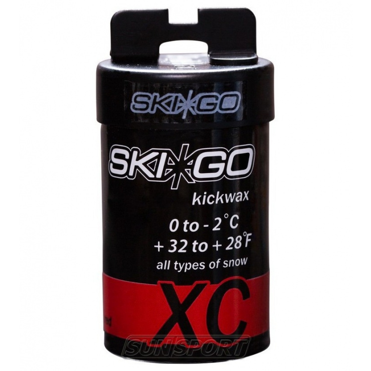 Мазь держания SkiGo XC Kickwax Red 0/-2 45гр. фото 1