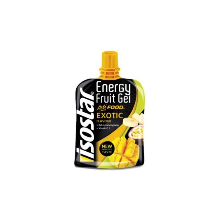 Гель энергетический ISOSTAR ActiFood Exotic 90 гр., экзотический фрукты фото 1