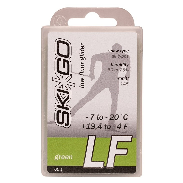 Парафин SkiGo LF Green -7/-20 60 гр. низкофтор. фото 1