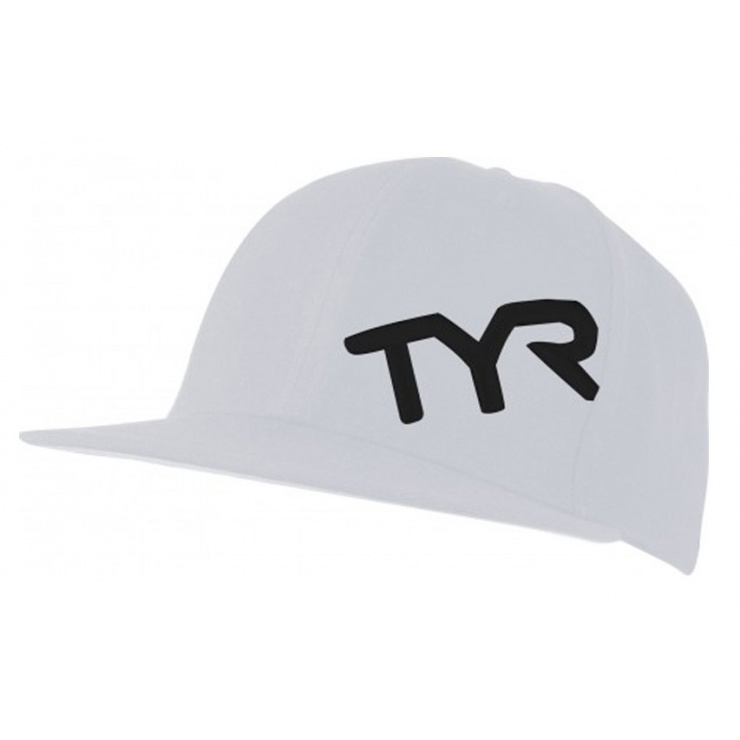 Бейсболка TYR Flat Brim Hat (O/S, 100 Белый)							 фото 1