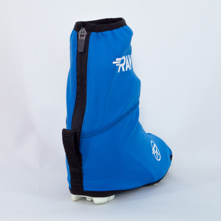 Чехол на ботинки BootCover RAY (UNI) синий, лого белый, черная молния фото 4