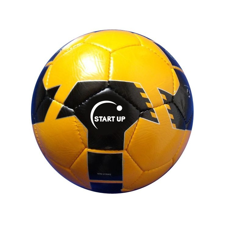 Мяч футбольный START UP черный/желтый р.5 фото 1