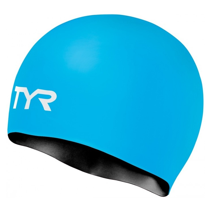 Шапочка плавательная TYR Wrinkle Free Silicone Cap (O/S, 420 Голубой) фото 1