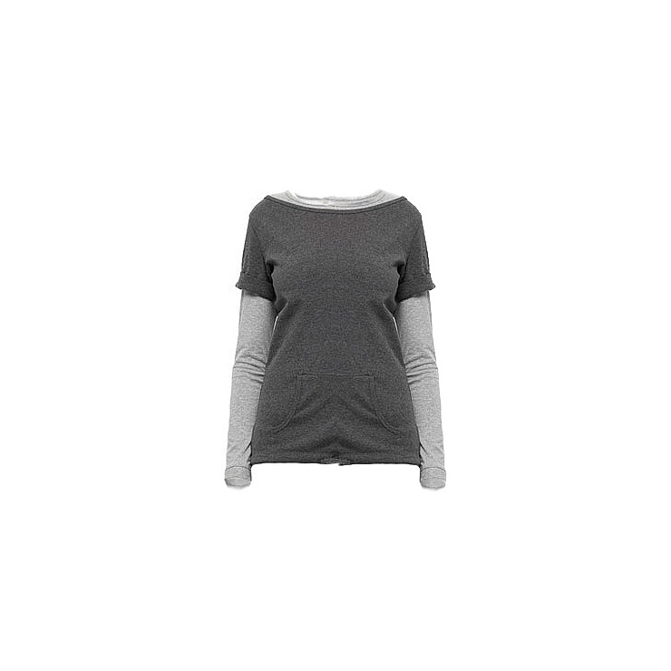 TWIN SET, футболка с дл. рук. (CCO/OXG) серый/св.сер фото 1