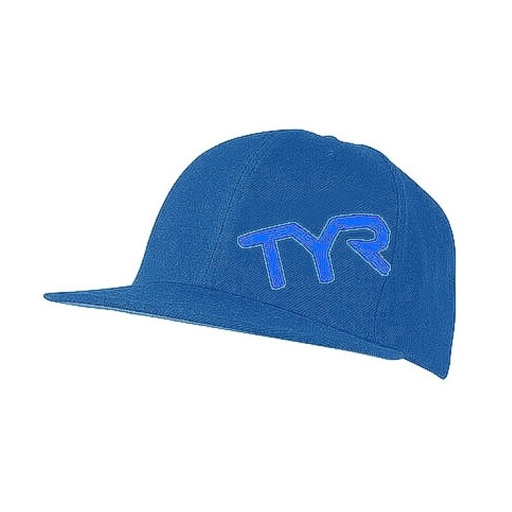Бейсболка TYR Flat Brim Hat (O/S, 428 Голубой)							 фото 1