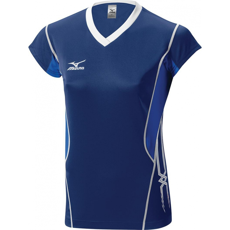 Футболка MIZUNO Premium Women's Cap Sleeve т.синий/синий/белый фото 1