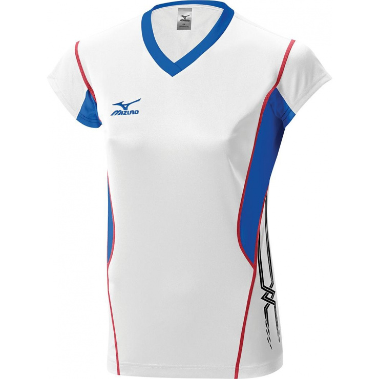 Футболка MIZUNO Premium Women's Cap Sleeve белый/синий/красный фото 1