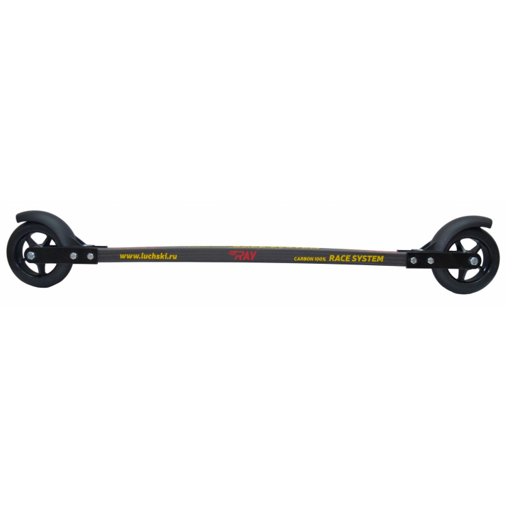 Лыжероллеры коньковые RAY Сarbon Skate колесо каучук (№3) 100х24 мм, средняя скорость рез с коробкой фото 5