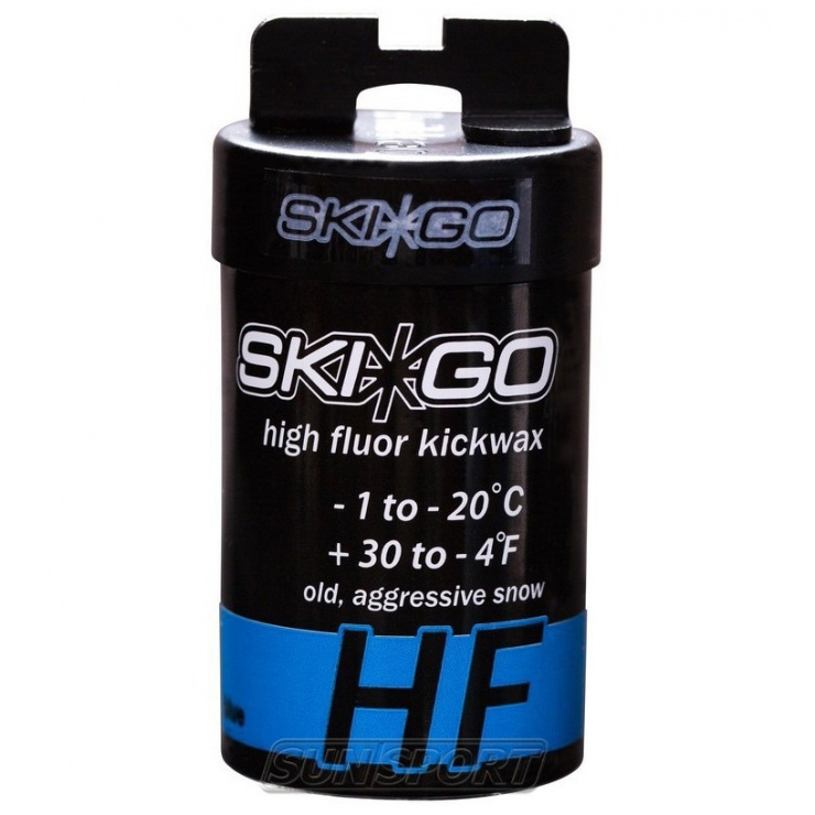 Мазь держания SkiGo HF Kickwax Blue -1/-20 (для всех видов снего, кроме нового) 45гр. фото 1