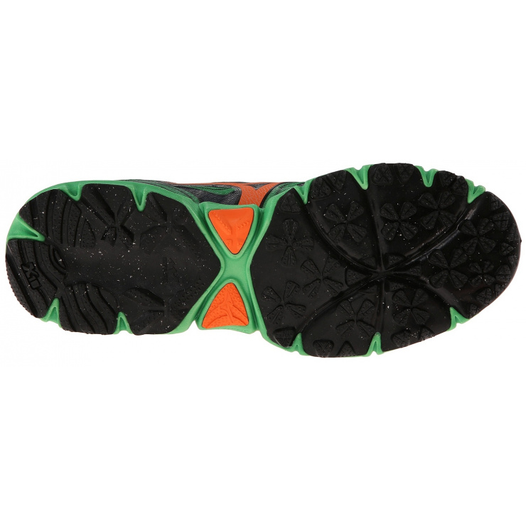 Кроссовки MIZUNO WAVE KAZAN, серый/оранжевый/зеленый фото 1