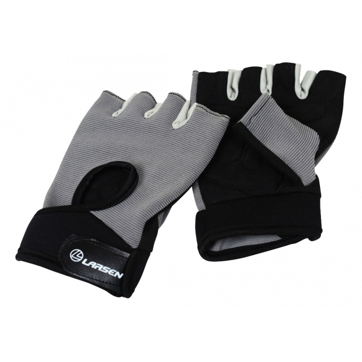 Перчатки для фитнеса Larsen NT558BG black/grey фото 1