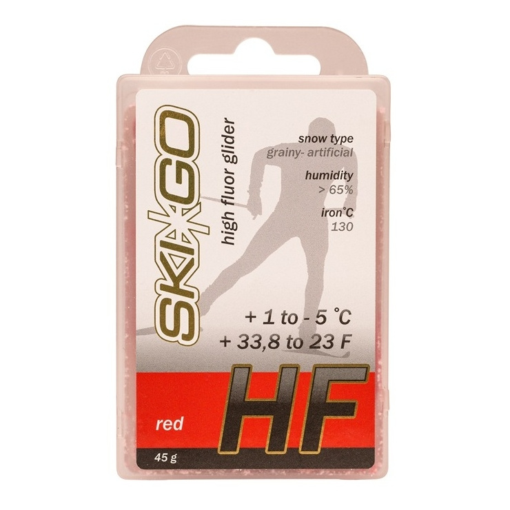 Парафин SkiGo HF Red +1/-5 45 гр. высокофтор. фото 1