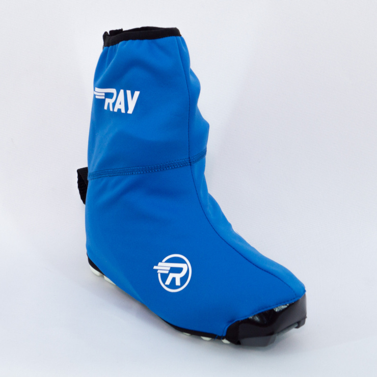 Чехол на ботинки BootCover RAY (UNI) синий, лого белый, черная молния фото 2
