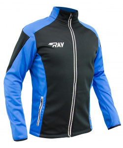 Куртка разминочная RAY WS модель RACE (UNI) черный/синий