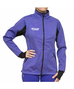 Куртка разминочная RAY WS модель STAR (Kids) фиолетовый/черный 
