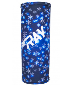 Труба-маска RAY флаг РФ принт снежинка крупная синий