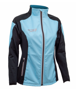 Куртка разминочная RAY WS модель PRO RACE (Woman) голубой/черный