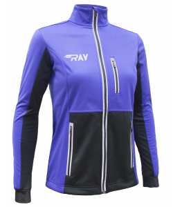 Куртка разминочная RAY WS модель FAVORIT (Woman) фиолетовый/черный