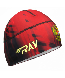 Шапочка RAY модель RACE материал термо-бифлекс, FLAME бордовый, принт 