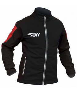 Куртка разминочная RAY WS модель PRO RACE (Men) черный/красный