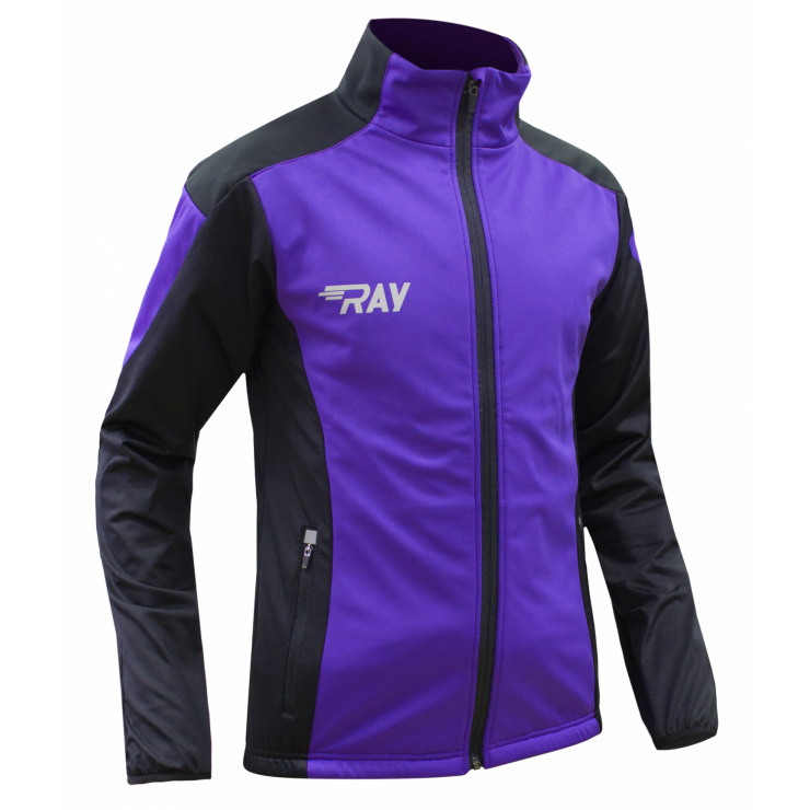 Куртка разминочная RAY WS модель PRO RACE (Men) фиолетовый/чёрный фото 1