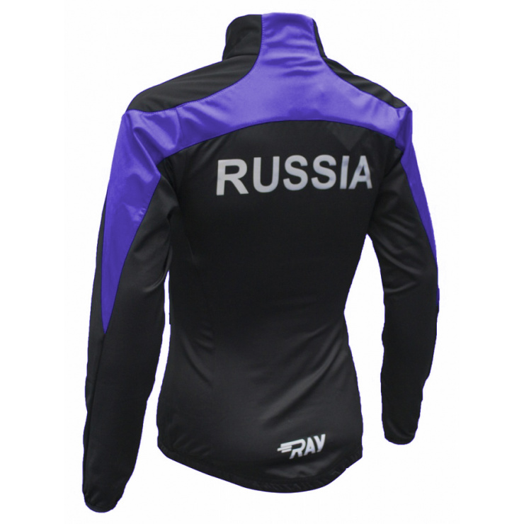 Куртка разминочная RAY WS модель PRO RACE (Kids) фиолетовый/черный фото 2