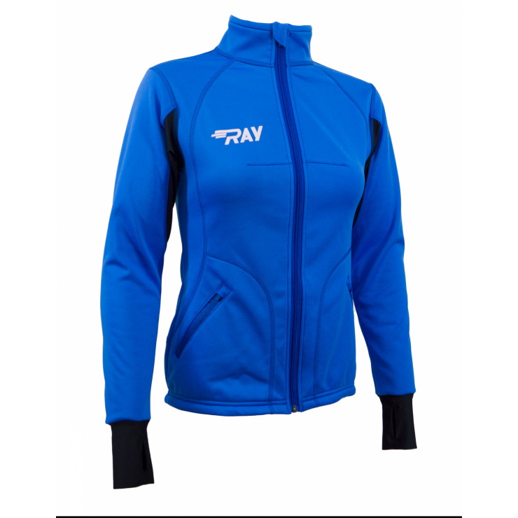 Куртка разминочная RAY WS модель STAR (Woman) синий/черный синяя молния фото 1