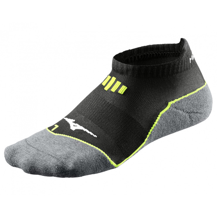 Носки MIZUNO DryLite Comfort Low Socks, черный/желтый фото 1