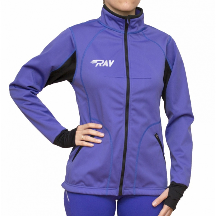 Куртка разминочная RAY WS модель STAR (Kids) фиолетовый/черный  фото 1