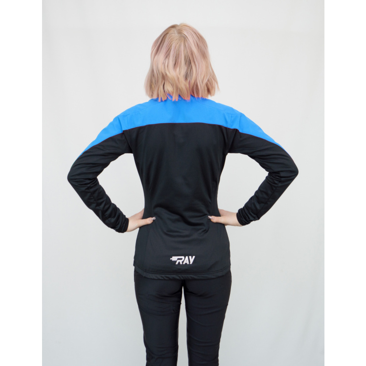 Куртка разминочная RAY WS модель PRO RACE (Women) бирюза/черный с/о молния фото 3