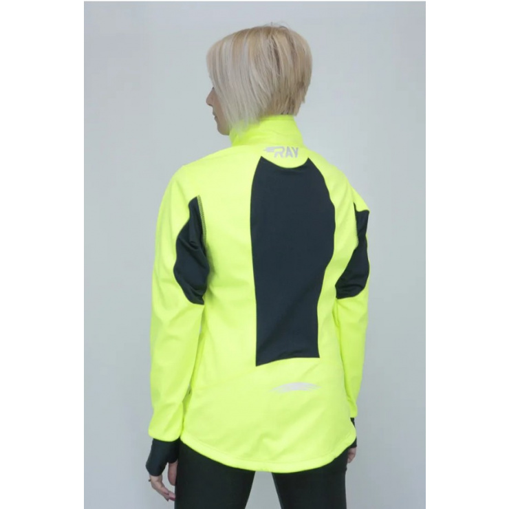 Куртка разминочная RAY WS модель STAR (Women) лимонный неон/черный лимонный шов фото 5