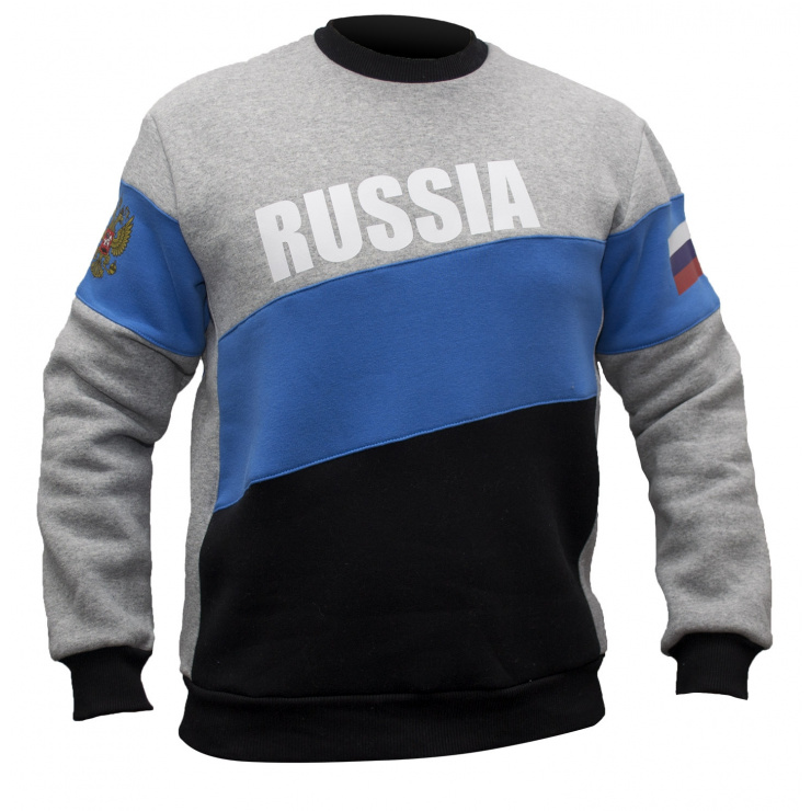 Толстовка спортивная RAY модель INNOV (UNI)  серый/голубой/черный фото 1