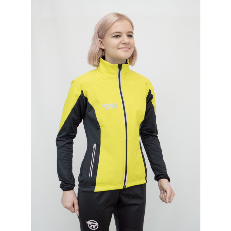 Куртка разминочная RAY WS модель PRO RACE (Women) желтый/черный с/о молния фото 1