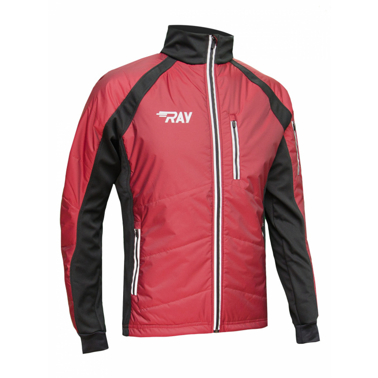 Куртка утеплённая туристическая  RAY  WS модель OUTDOOR (UNI) бордо, черная молния с/о  фото 1