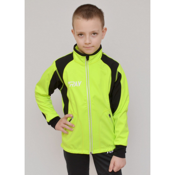 Куртка разминочная RAY WS модель STAR (Kids) лимонный/черный лимонный шов фото 1