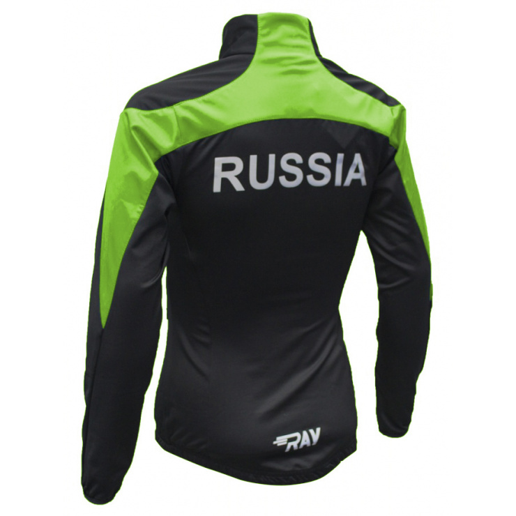 Куртка разминочная RAY WS модель PRO RACE (Kids) салатовый/черный фото 2