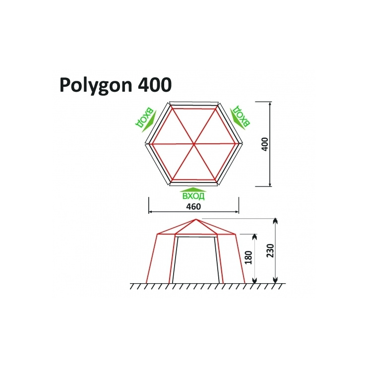 Тент-шатёр Polygon 400 (GreenLand) фото 2
