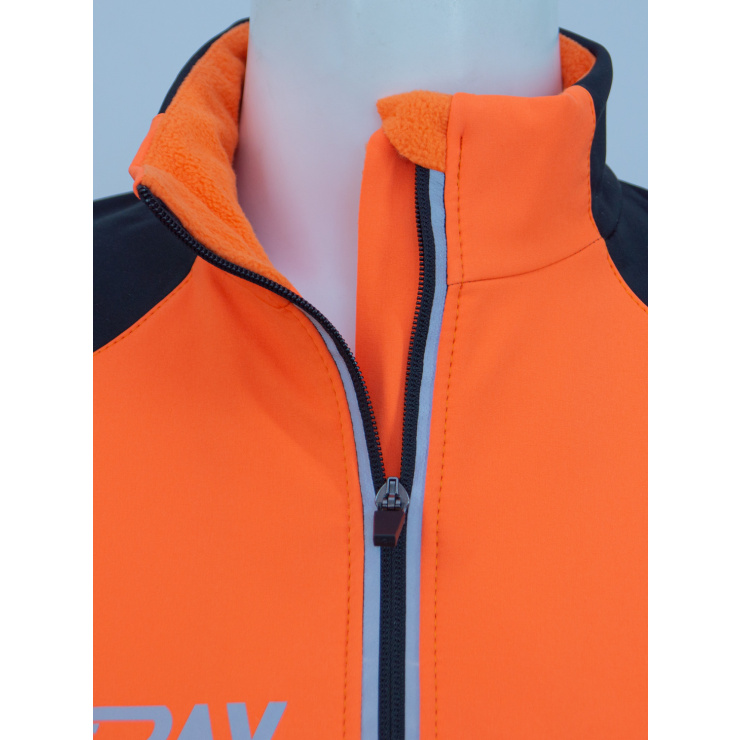 Куртка разминочная RAY WS модель PRO RACE (Kids) оранжевый/черный фото 5