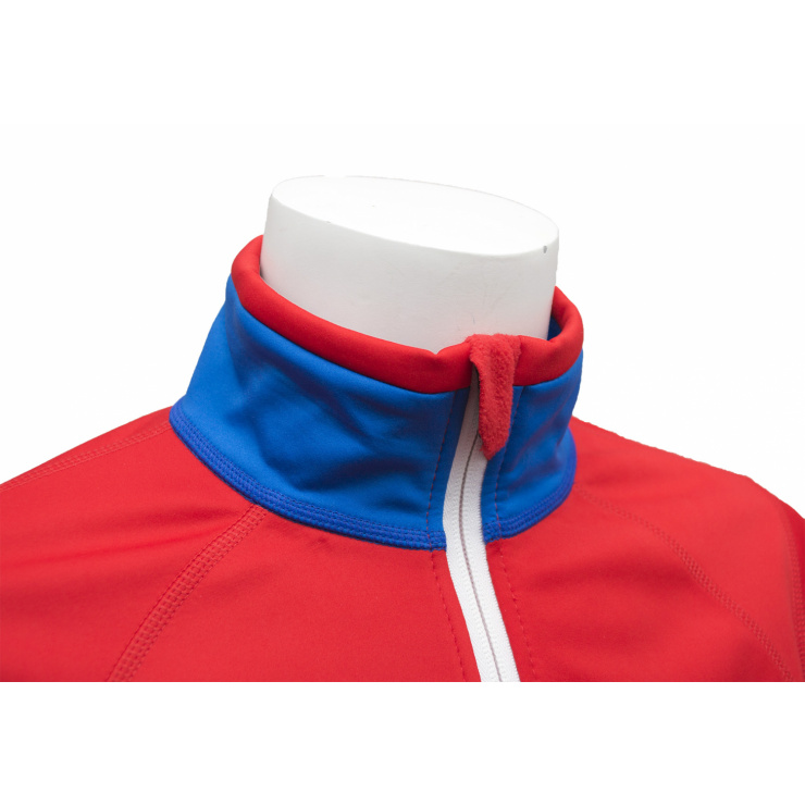 Куртка разминочная RAY WS модель STAR (Kids) красный/голубой белая молния фото 3