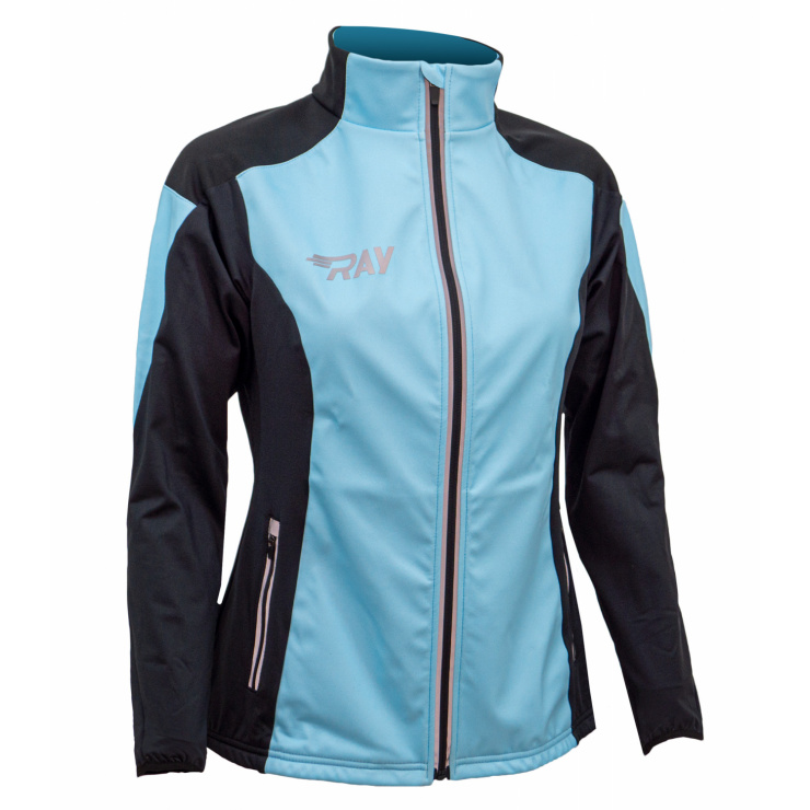 Куртка разминочная RAY WS модель PRO RACE (Woman) голубой/черный фото 1