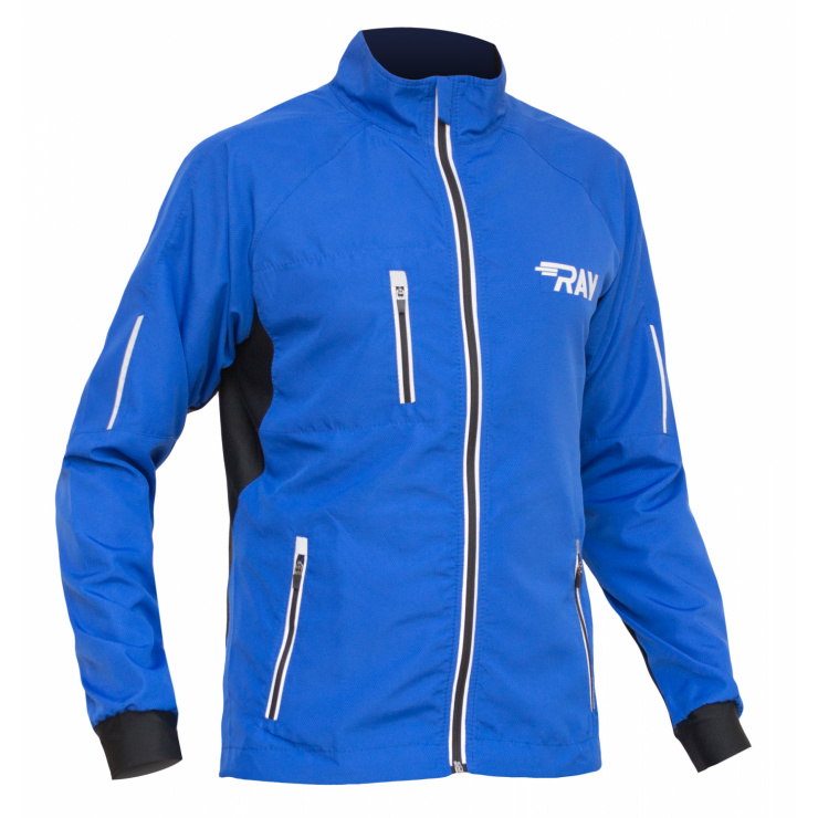 Куртка беговая RAY SPORT (летняя) синий/черный фото 2
