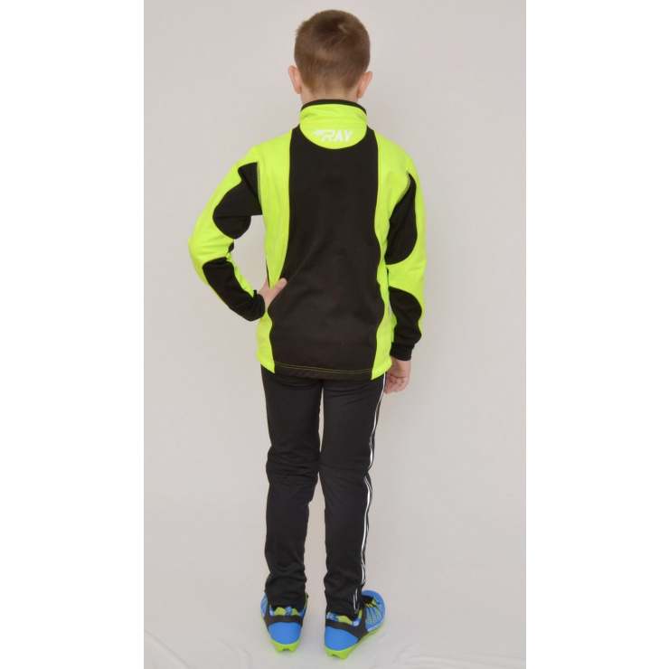 Куртка разминочная RAY WS модель STAR (Kids) лимонный/черный лимонный шов фото 4
