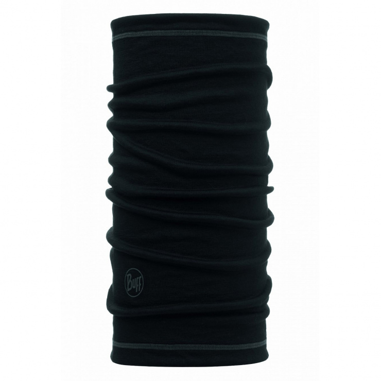 Бандана Buff Lightweight Merino Wool Solid Black, one size фото 1