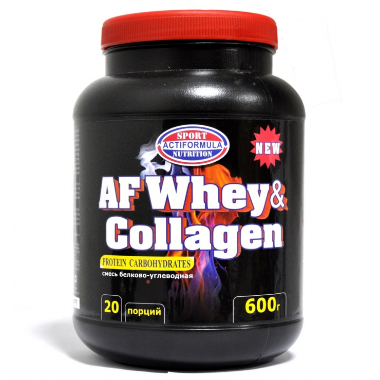 AF Whey & Collagen белковая смесь (600 гр.) банка фото 1