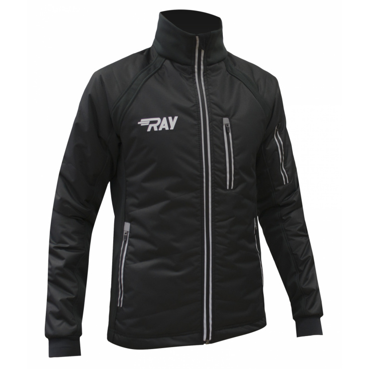 Куртка утеплённая туристическая  RAY  WS модель OUTDOOR (UNI) чёрный светоотражающая молния фото 1