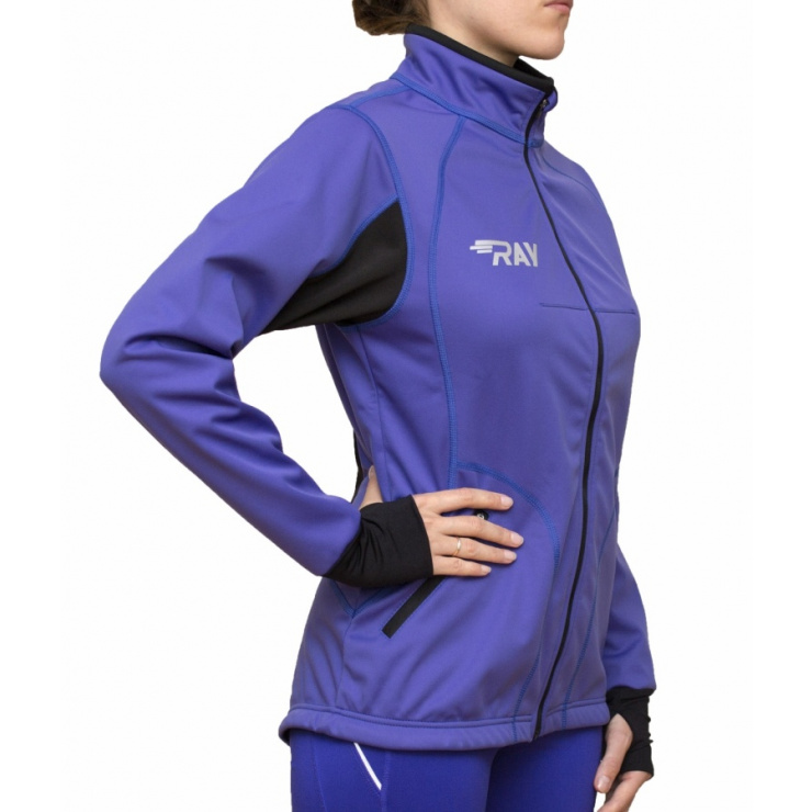 Куртка разминочная RAY WS модель STAR (Kids) фиолетовый/черный  фото 2
